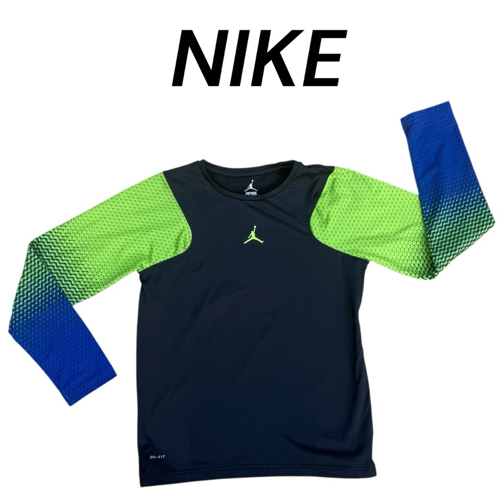 Nike Jordan Boys Dri-Fit Jumpman Long Sleeve Performance Tee Retro